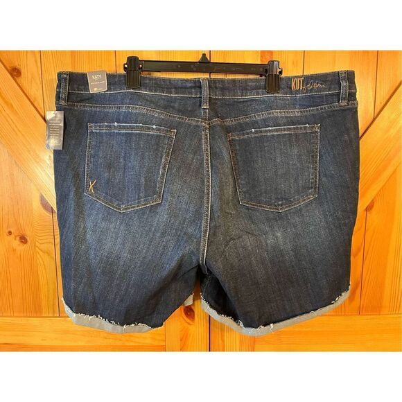 Kut from the Kloth shorts Katy boyfriend cuffed blue size 22W Nwt (3155) - Picture 2 of 4